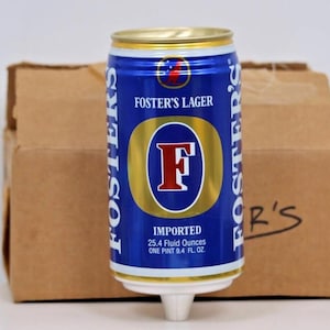 New FOSTER&#39;S Lager Beer Can 7 1/2&quot; Aluiminum Beer Tap Handle In The Box