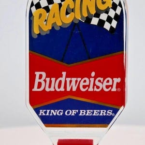 Budweiser Racing Acrylic beer tap handle