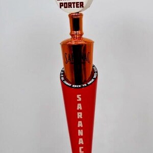 SARANAC Brewing Lager Beer Tap Handle Vintage Caramel Porter