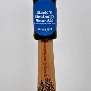 Peace tree Brewing Co. Beer Tap Handle Black &#39;n Blueberry Sour ale