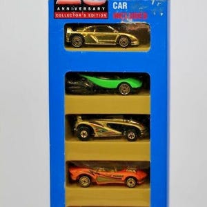 VTG NIP Hot Wheels 25th Anniversary Silver Car Dream Car 5 Car Gift Pack 1993