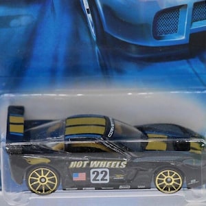 2007 Hot Wheels #124 Treasure Hunts 4/12 CORVETTE C6R Black w/Gold 10 Spoke Whls