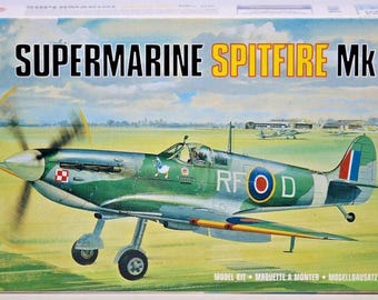 Maquette Avion Heller Supermarine Spitfire MK XVI E - Échelle 1/72 - Vintage - Occasion