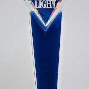 Coors Artic Ice Light Beer Acrylic Tap Pull Handle Holographic  Blue