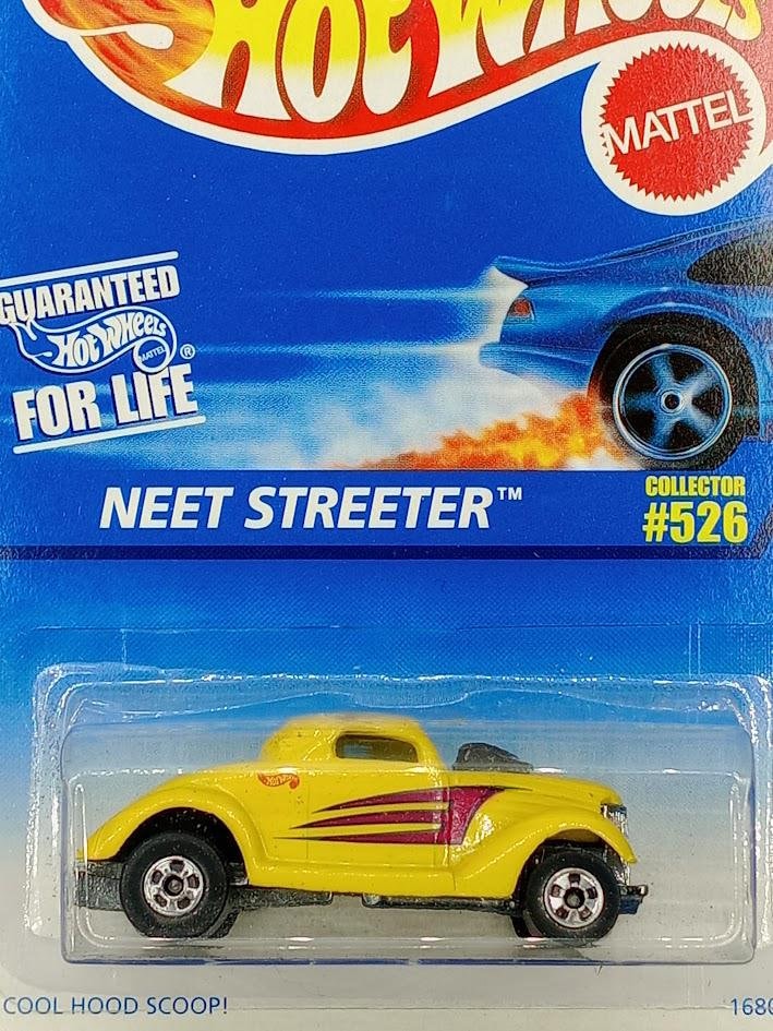 1997 Retro Diecast Hot Wheels Collector #526 NEET STREETER Yellow w/BW Spoke Wheels