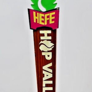 Hop Valley Hefe Wooden Beer Tap Handle