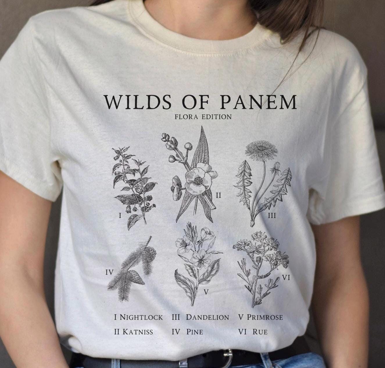 Hunger Games shirt, Peeta Mellark shirt, Katniss Everdeen, Vintage Plant shirt gift, Plants of Panem,Josh Hutcherson,Primrose, Dandelion