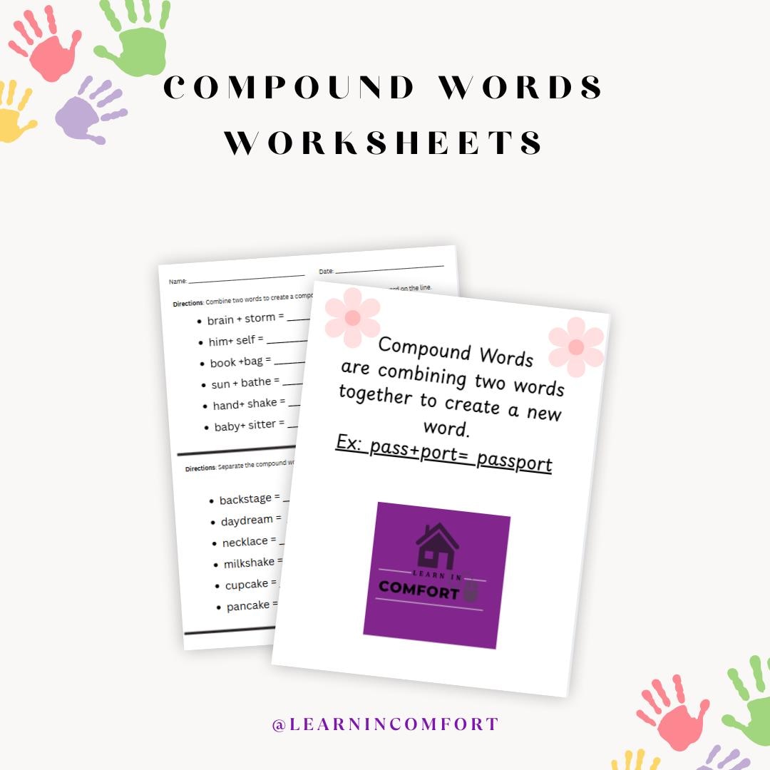 Printable Compound Words Packet of Worksheets - Etsy Australia