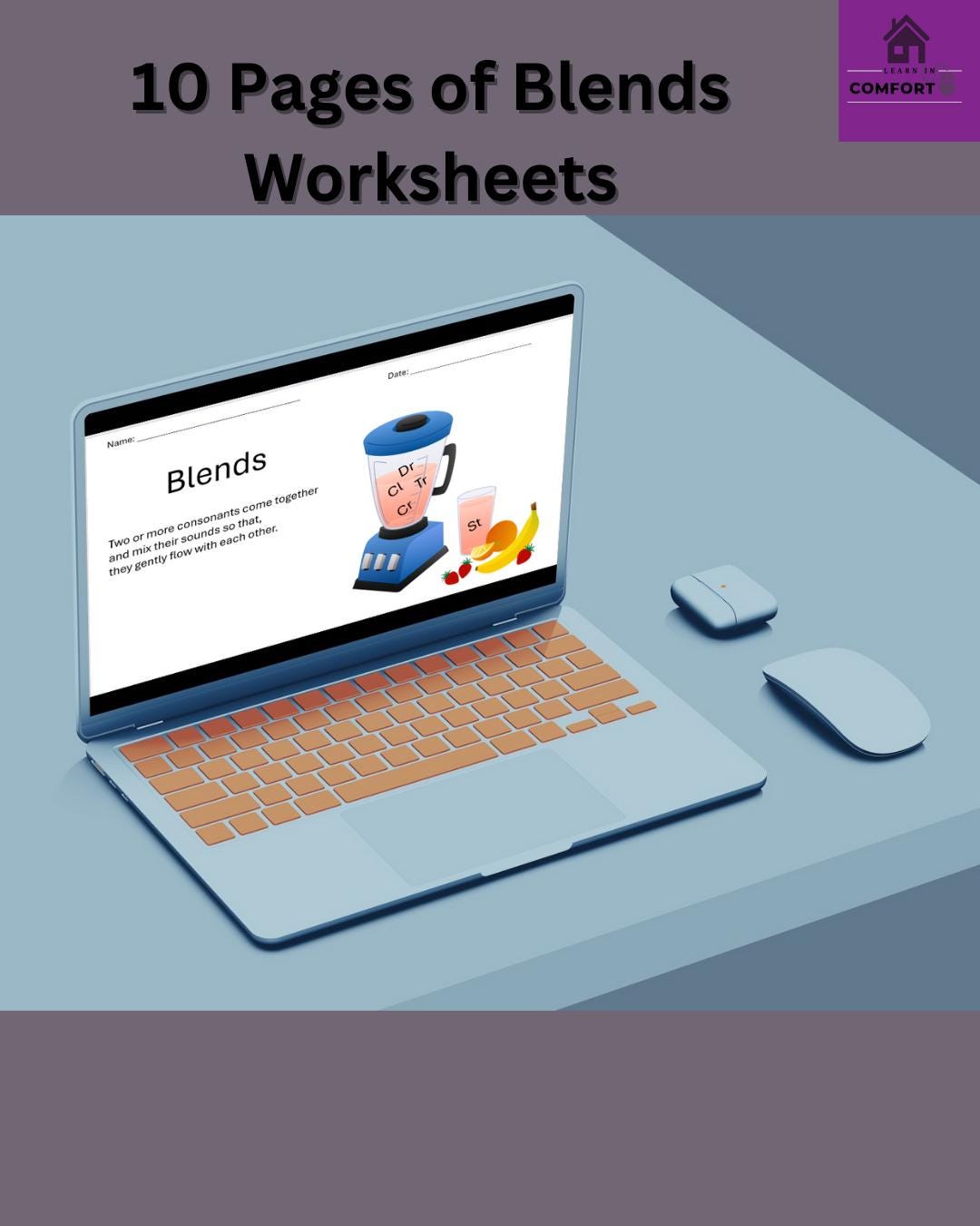 Printable Blends Worksheets, 10 Printable Pages, Reading Practice ...