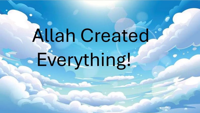 Printable Islamic Book for Kids, Allah Created Everything, Muslim ...