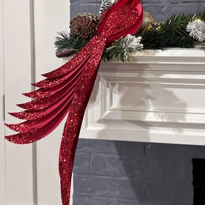 Glitzernder Kardinalvogel Weihnachtsschmuck