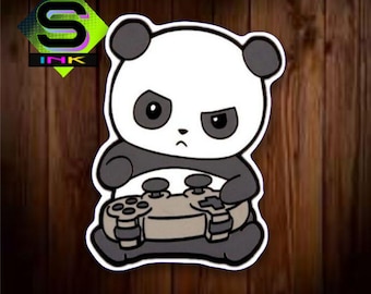 Gamer Panda, Vinyl Decal Sticker