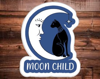 Moon Child,  Vinyl Decal Sticker
