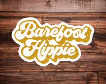 Barefoot Hippie, Vinyl Decal Sticker