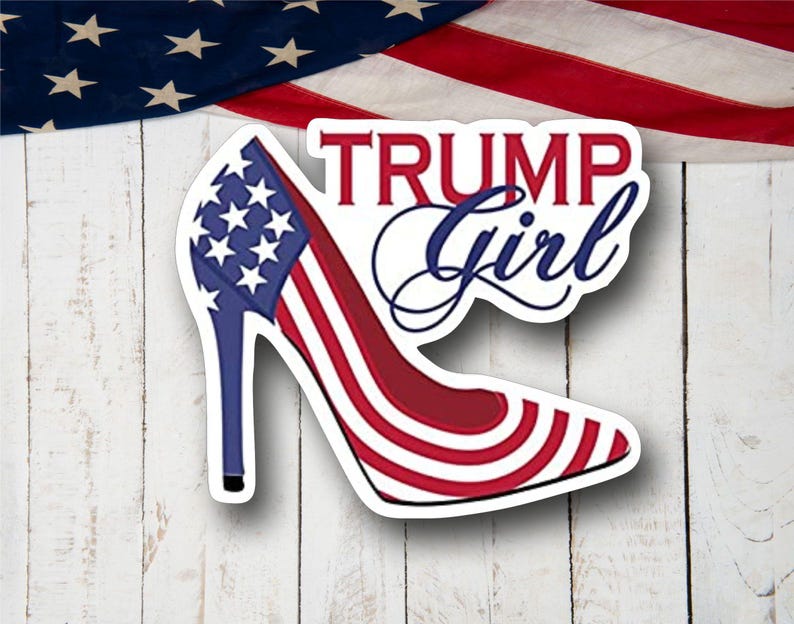 Trump Blue Lettering Trump Girl, Vinyl Decal Sticker - Etsy