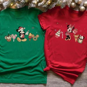 Disney Christmas Mickey and Minnie Matching Couples Shirt, Magic Kingdom Christmas Tshirt, Disney Christmas Tee, Christmas Longsleeve Gift