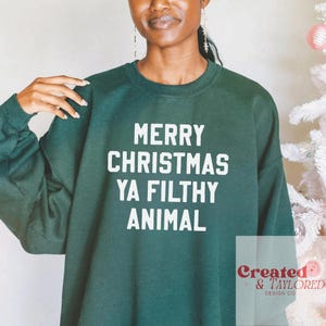 Merry Christmas Ya Filthy Animal Home Alone Sweatshirt Vintage Washed Comfort Colors Holiday Sweatshirt for Adults Gift for Her