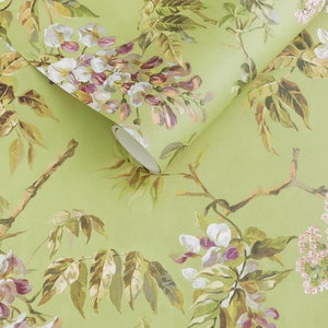 SWATCH- Wunderlust Wisteria - Erster Frühling - Vintage Inspirierte Blumenranke-Tapete