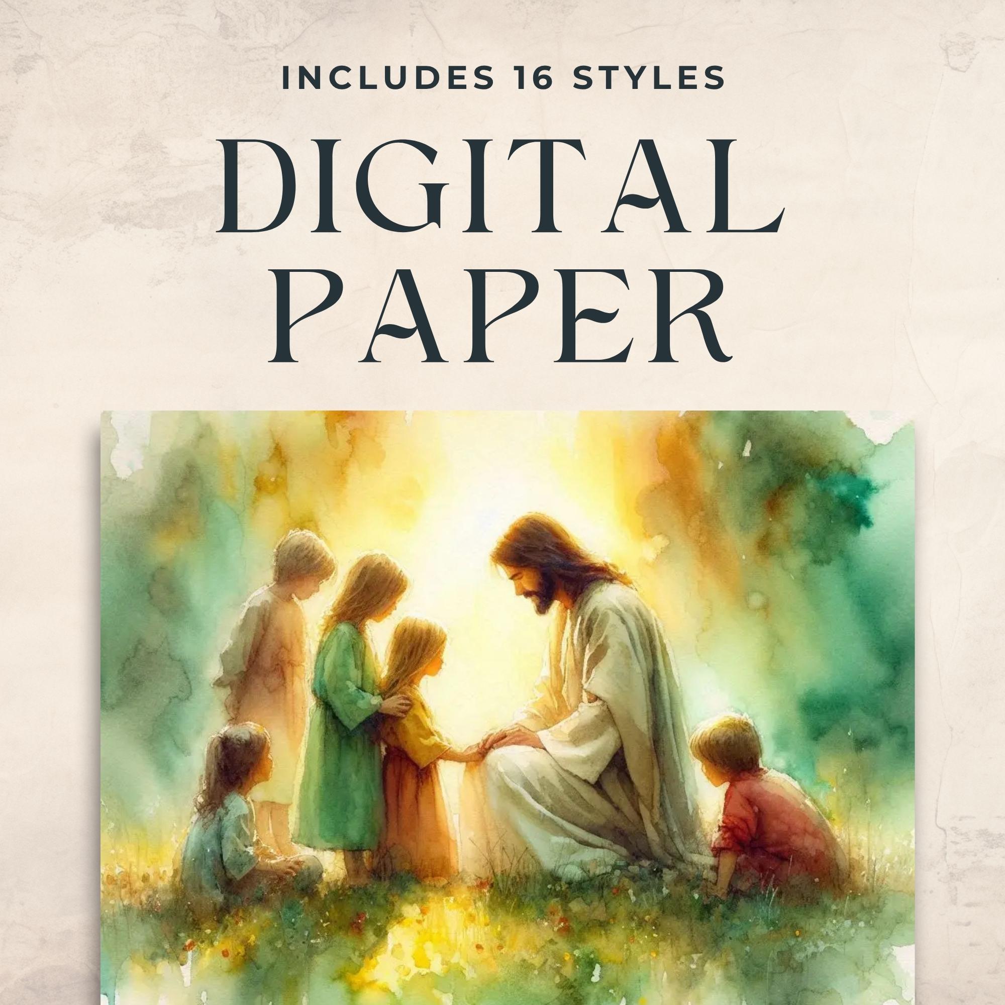 Jesus Watercolour Digital Papers: Faith, Prayer, Christian Scrapbooking ...