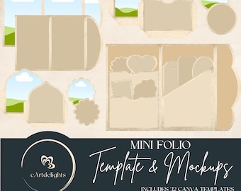 Mini Folio Junk Journal Template: Printable Canva Insert Kit (Digital Download)