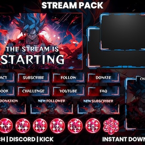 Twitch Stream Pack | Twitch Screen Overlay | Twitch Panels | Twitch Animated Screens | Webcam Overlay | Twitch Sub Badges | Twitch Alerts