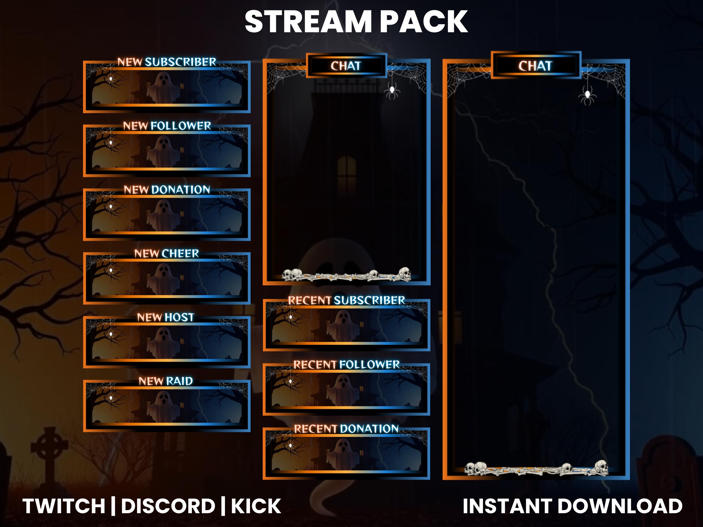 Haunted Overlay Halloween Ghost Stream Overlay Pack | Haunted House Stream Pack With ...