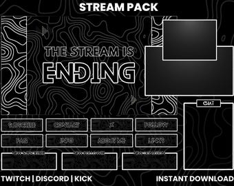 アニメーション Twitch ストリーム パック | Twitch スクリーン オーバーレイ | Twitch パネル | Twitch アニメーション スクリーン | ウェブカメラ オーバーレイ | アニメーション Twitch アラート | Kick