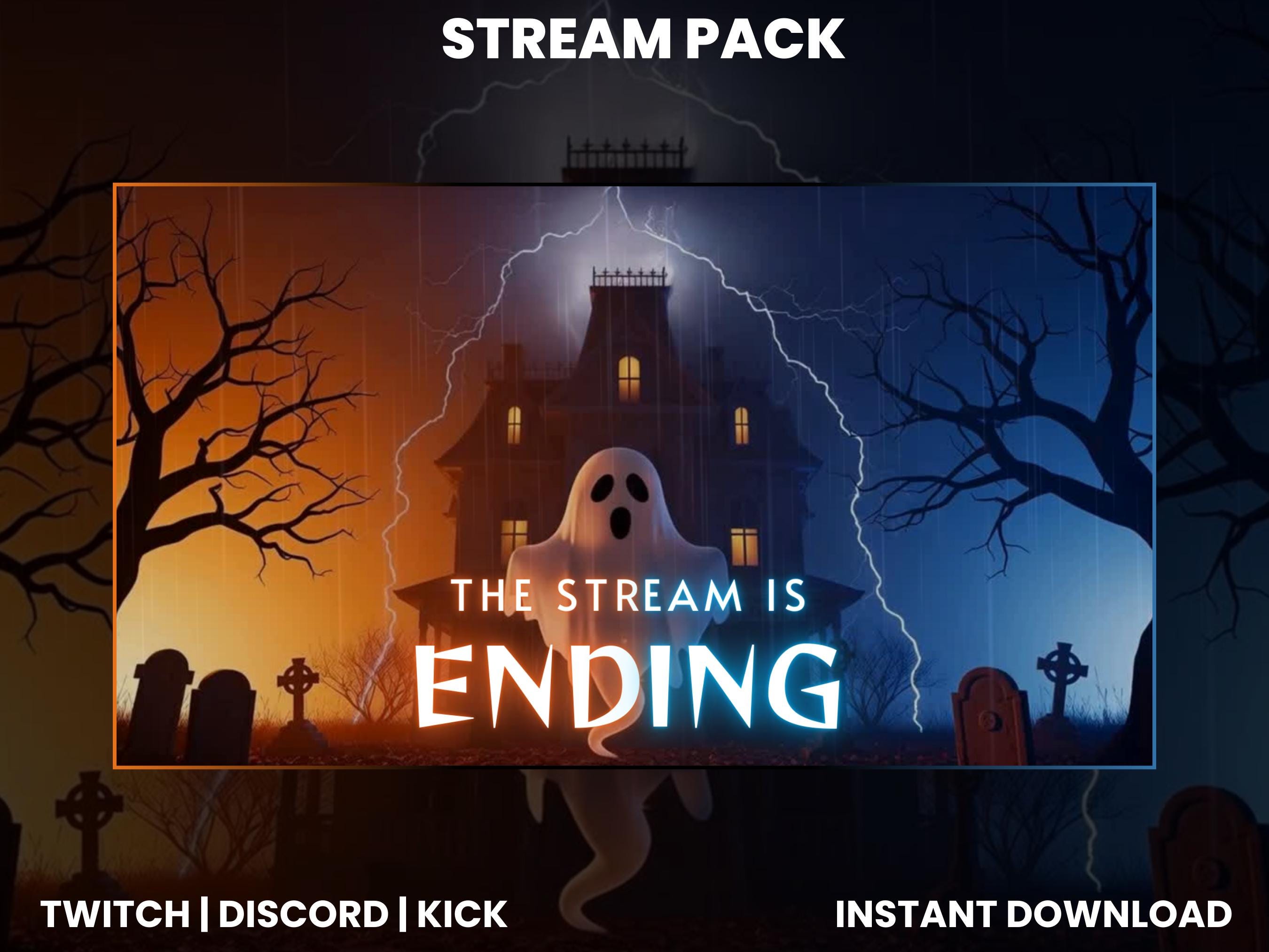 Ghost Stream Layout Halloween Ghost Stream Overlay Pack | Haunted House Stream Pack With ...