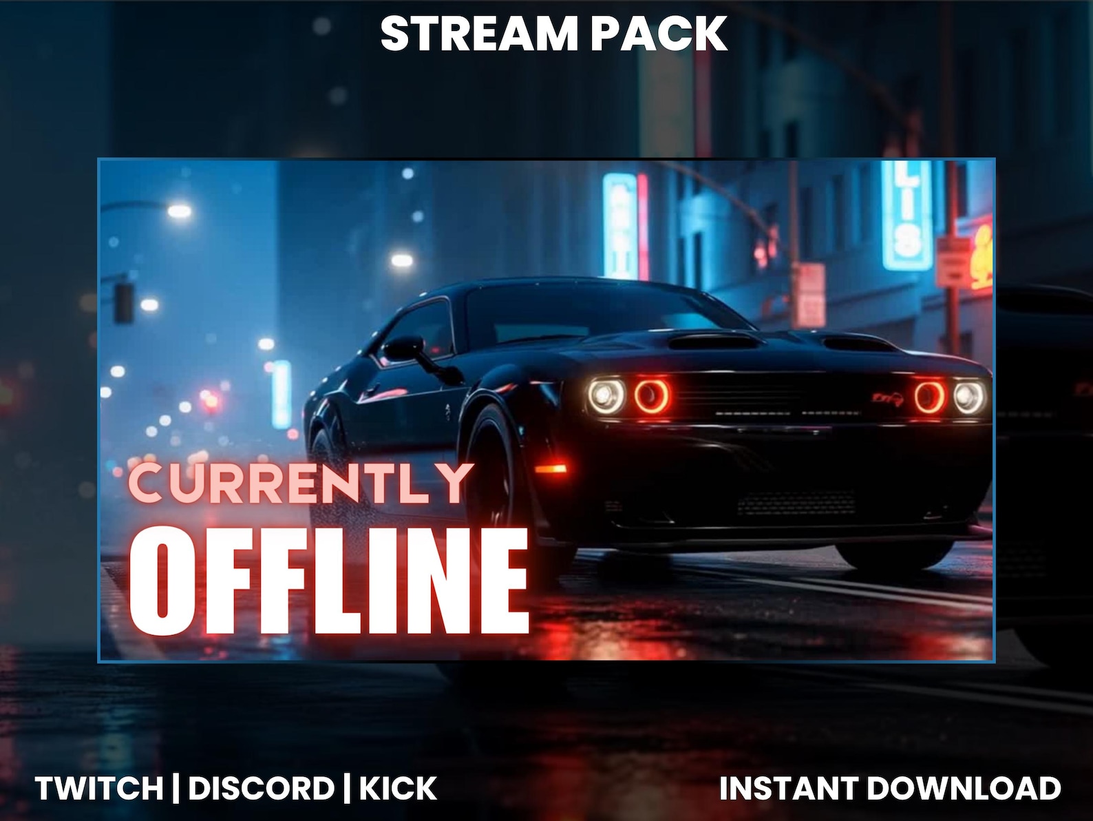 Flo Racing Overlay Racing Stream Overlay Pack for OBS Twitch Kick – Sports Car Stream ...