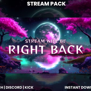 Animated Moonlight Twitch Stream Pack | Webcam Overlay | Twitch Chat ...