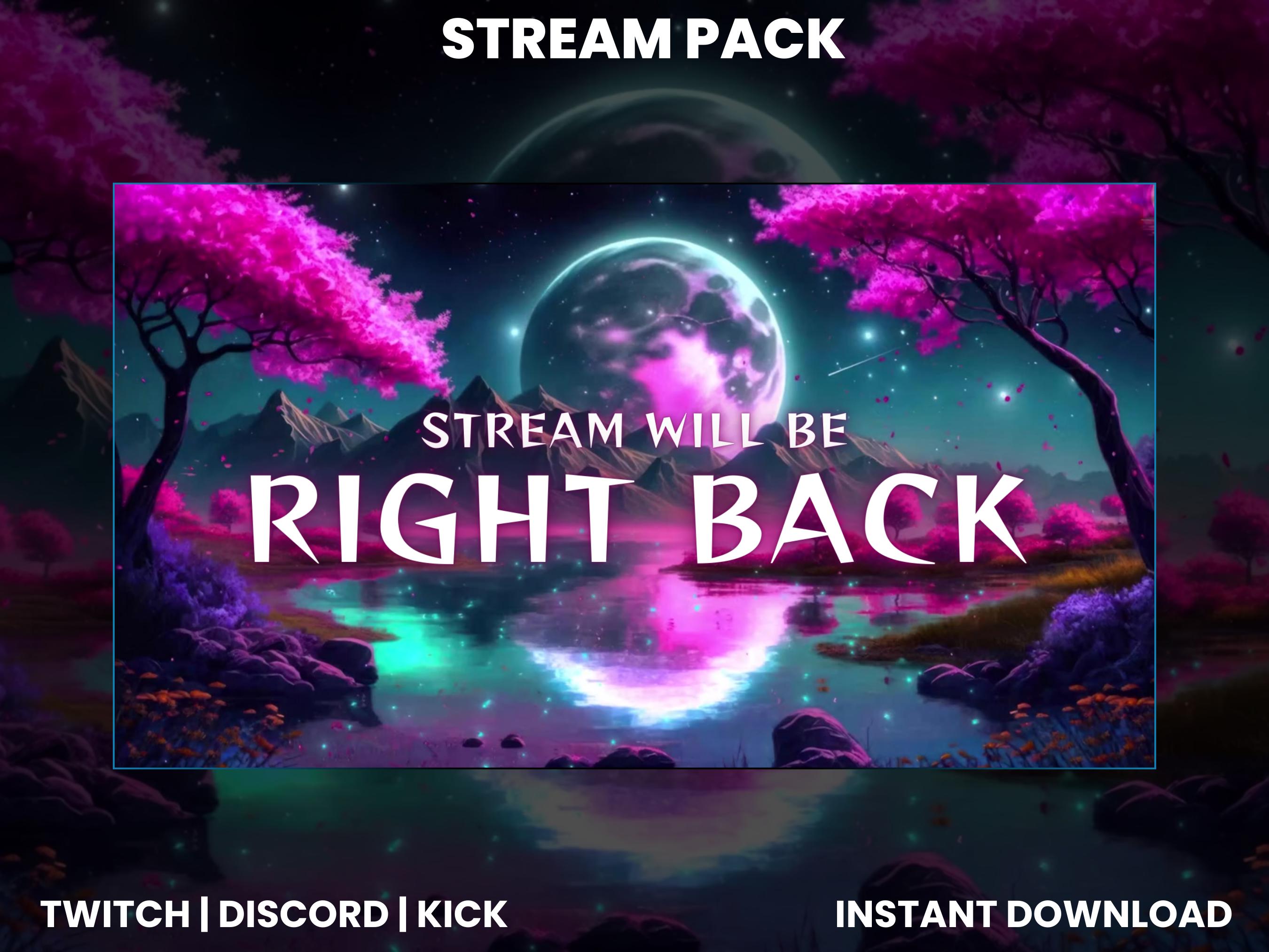Animated Moonlight Twitch Stream Pack | Webcam Overlay | Twitch Chat ...