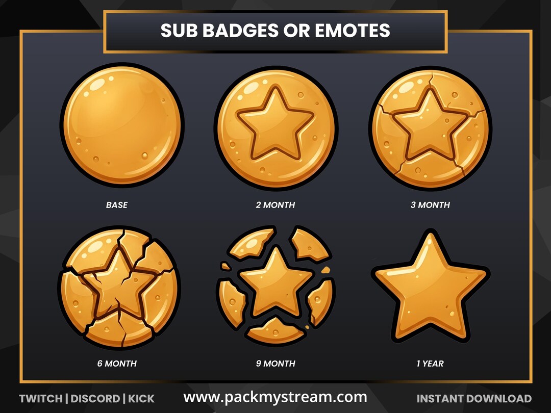 Dalgona Candy Sub Badges for Twitch | Kick Sub Badges | Honeycomb ...