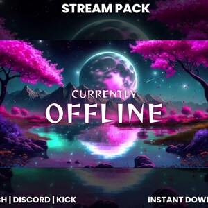 Animated Moonlight Twitch Stream Pack | Webcam Overlay | Twitch Chat ...