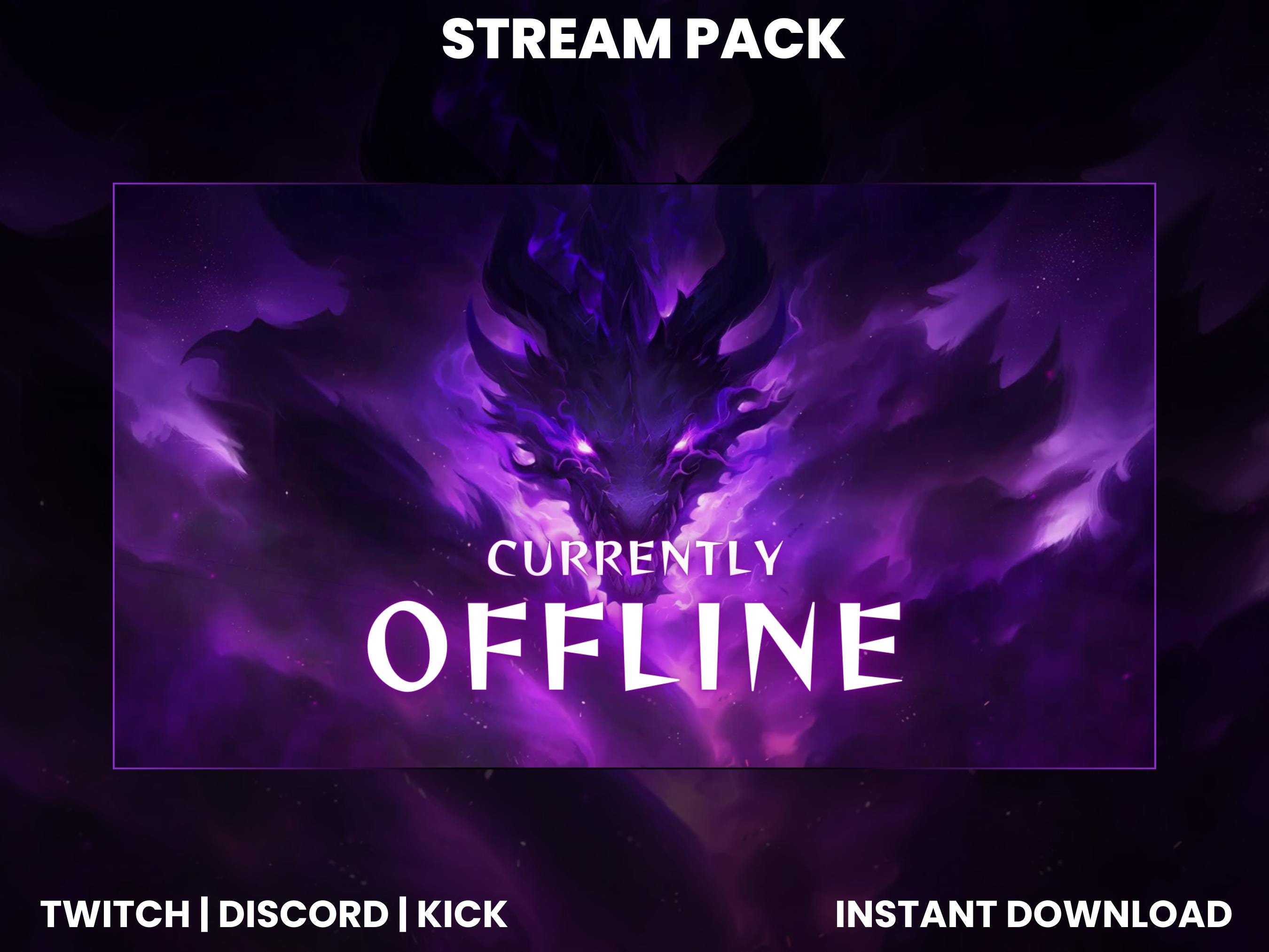 Neon Dragon Twitch Stream Pack | Twitch Screen Overlay | Twitch Panels ...