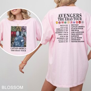 Avengers The Eras Tour DTF Transfers, Marvel Super Heroes Heat Press Transfers, Captain America, Ironman Tee, The Hulk, Spider-Man image 7