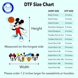 the measurements of a mickey mouse character