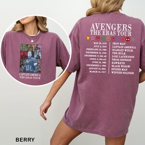 Avengers The Eras Tour DTF Transfers, Marvel Super Heroes Heat Press Transfers, Captain America, Ironman Tee, The Hulk, Spider-Man image 5