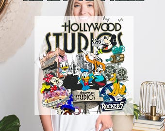 Disney Hollywood Studios Heat Press Transfer, DTF Transfers, Ready to Press, Direct to Film, Custom DTF, High Quality Print
