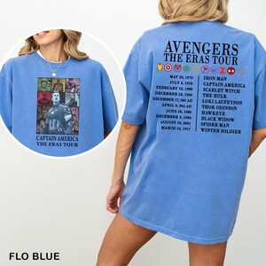Avengers The Eras Tour DTF Transfers, Marvel Super Heroes Heat Press Transfers, Captain America, Ironman Tee, The Hulk, Spider-Man image 11