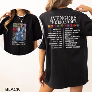 Avengers The Eras Tour DTF Transfers, Marvel Super Heroes Heat Press Transfers, Captain America, Ironman Tee, The Hulk, Spider-Man image 6
