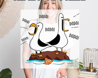 Custom Nemo Seagull DTF Transfers, Finding Nemo Heat Press Transfers, Seagull Disney, Disney Matching, Funny Custom Disney