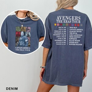 Avengers The Eras Tour DTF Transfers, Marvel Super Heroes Heat Press Transfers, Captain America, Ironman Tee, The Hulk, Spider-Man image 10