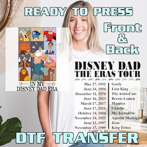 In My Disney Dad Era Heat Press Transfer,  Disney Dad Era DTF Transfer, Ready to Press Direct to Film Prints