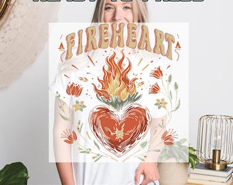 Vintage Fireheart DTF Transfers, To Whatever End Heat Press Transfers, SJM Quotes Shirt, Throne of Glass, You Do Not Yield, Bookish Girl