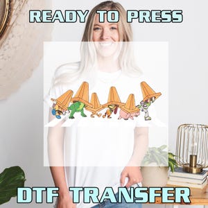 Toy Story Characters Running Away  Heat Press Transfer, Disney DTF Transfers, Ready to Press, Direct to Film,  High Quality Print, 081960