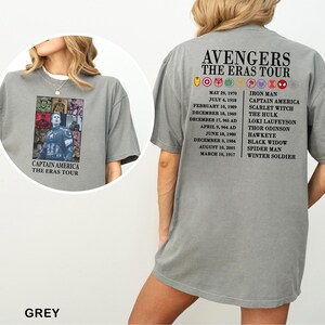 Avengers The Eras Tour DTF Transfers, Marvel Super Heroes Heat Press Transfers, Captain America, Ironman Tee, The Hulk, Spider-Man image 12