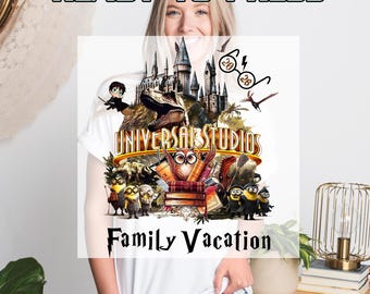 Universal Studios Family Vacation DTF Transfers, Universal Studios Heat Press Transfers, Custom Universal Studios, Universal Studios Trip