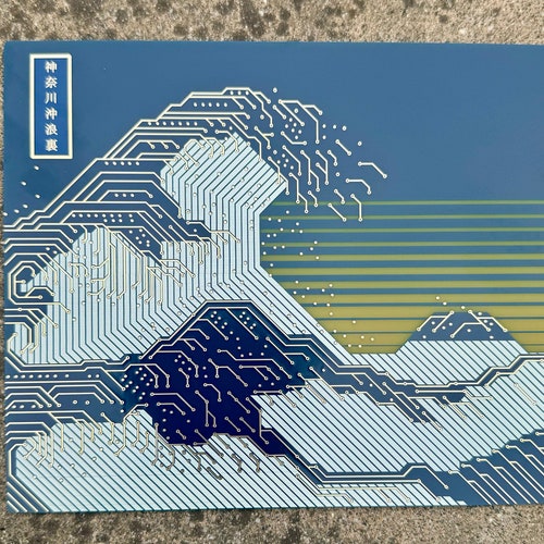 Pologame Art board アート The Great Voltage Wave Printed Circuit Board Art, PCB Art, Circuit