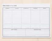 One Week at a Time | A4 Notepad | Planner | Organiser | Office | Toodles Noodles