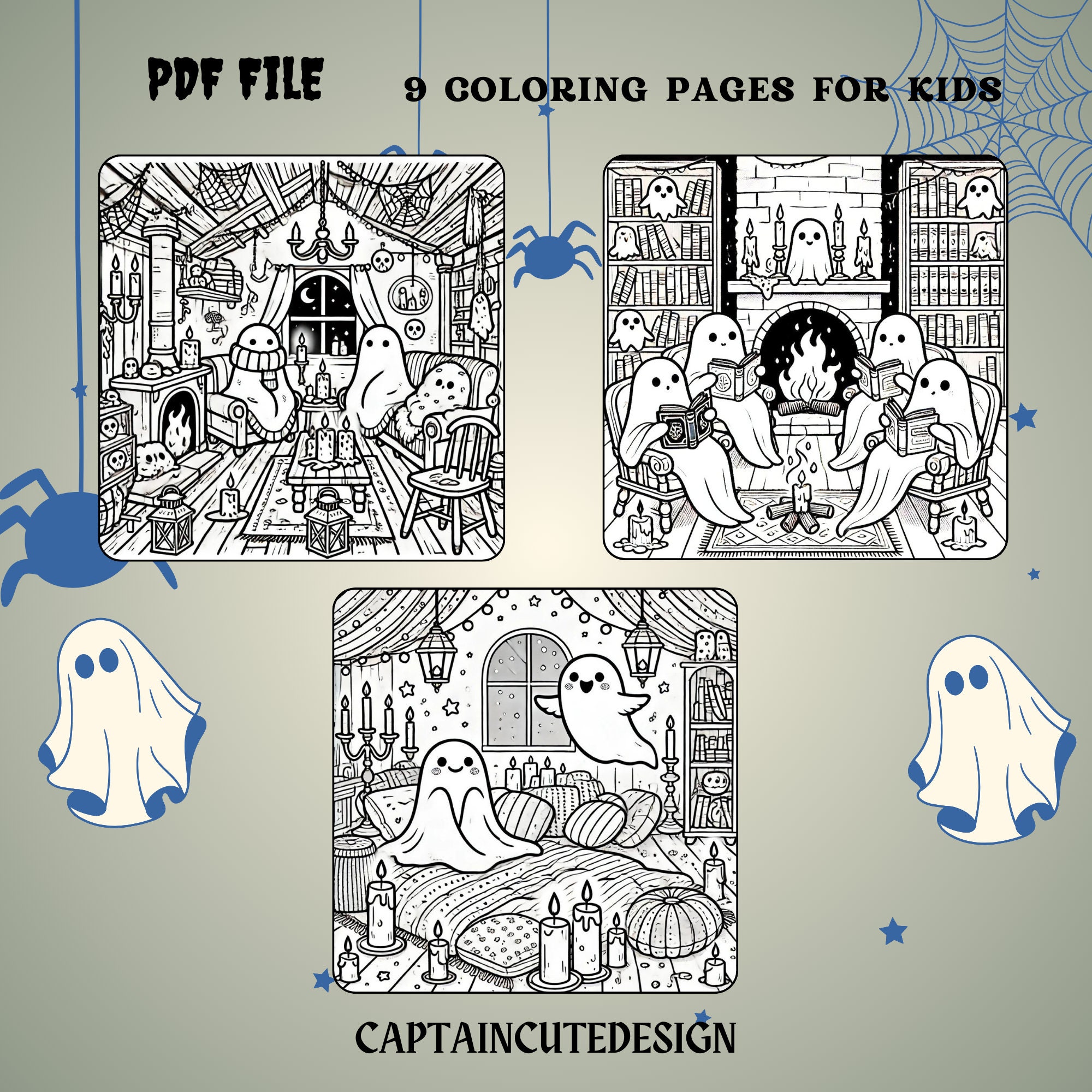 9 Simple Coloring Pages for Kids A Spooky & Fun Coloring Halloween ...